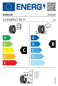 Efficiency label - DUNLOP, ENASAVE EC300+ 215/60R17